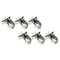 6Pcs Stainless Food Clips Multi-function Cage Clips Household Vegetable Clips Food Holder Clips