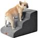 EHEYCIGA Curved Dog Stairs for Small Dogs 15.7 H 3-Step Dog Steps for Couch Sofa and Chair Pet Stairs for Cats Non-Slip Balanced Pet Steps Indoor Grey