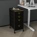 Storage Cabinet Under Desk Storage Cabinet with Drawers Mobile File Cabinet for Home Office Suitable for A4 or Letter Size Fabric Upright File Cabinet on Wheels Office Under Desk Storage Black