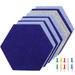 10 Pcs Hexagonal Felt Board Bulletin Pin Tile Peg Note Strips Notice Boards Wall Hanging Office