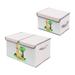 2Pcs Kids Toy Box Lovely Toy Storage Box Practical Toy Organizer for Nursery