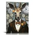 ONETECH Victorian Steampunk Decor - Steampunk Wall Art Prints Gothic Steampunk Animals Posters Vintage Dictionary Steam Punk Goth Pictures for Living Room Home Bedroom