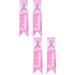 4 Pcs Flags Emblems Bunting Hanging Flag Breast Ribbon Breast Awareness Flag Wall Decor Pink Ribbon