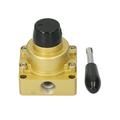 Htovila Hand Lever Valve Valve Pneumatic Air Valve 4 Way 1/2-inch Pneumatic Rotary 4 Way 3 Rotary Lever Hand Pneumatic Air Hand Valve Way 3 Position 3 Position Air Various Pneumatic Tools