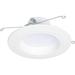 HALO RL Series 5/6 inch Recessed LED Light Retrofit Ceiling & Shower Downlight Selectable CCT and Selectable Lumens Dim to Warm Matte White Retrofit Baffle Trim 900/1200 Lumens