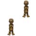 2 PCS Resin Crafts African Women Figure Sculpture Decorative Tabletop Statue Pregnant Lady Figurine Vintage Miss Woman