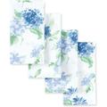 Amber Floral Napkin Set 4-Pack Blue/Green 19 x19 - Beautiful Table Setting with Cotton-Rich Fabric - Sustainable Everyday Dining - Machine Washable