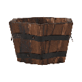 Wooden Flower Pots Rustic Bucket Pot Wooden Planters Carbonized Wooden Pot Garden Container