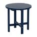 WestinTrends Outdoor Side Table All Weather Poly Lumber Adirondack Small Patio Table Round End Table for Pool Balcony Deck Porch Lawn Backyard Navy Blue