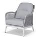 Creative Metal Rattan Outdoor Chairs Nordic Waterproof Hotel Courtyard Beach Chair Home High Back Sofa Chair Outdoor Furniture