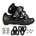 Zol Stage Road Cycling Shoe 0 Degree Look Delta Cleats Included Compatible with Peloton (Black 12)