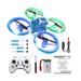 WJSXC Drones for Kids RC Drone with Altitude Hold and Headless Mode Quadcopter with Blue&Green Light Easy To Fly Kids Gifts Toys for Boys and Girls Blue