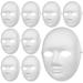 12Pcs White Full Blank Painting Costumes Blank for Masquerade Party Party