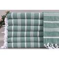 Customized Hand Towel Camping Tea Towel Dark Green Towel Striped Towel 24x40 Inches Gift For Him Holiday Towel Travel Towel