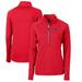 Women s Cutter & Buck Red Buffalo Bisons Adapt Eco Knit Stretch Recycled Half-Zip Top