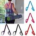 Ettsollp Solid Color Exercise Fitness Yoga Mat Holder Shoulder Strap Carrier Tie Belt-Black