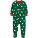 Carter s Toddler Boys Holiday-Print Footed Pajamas 3T Toddler Green