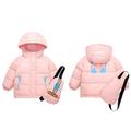 Sokhug Winter Baby Boys Girls With Guitar Satchel Windproof Rainproof Hooded Down Jacket