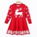 TUWABEII Infant Baby Girl Christmas Outfit Children s Clothing Dress Children Sweater Fawn Dress