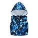 HIBRO Toddler Boy Outfits Toddler Kids Baby Girls Boys Sleeveless Camouflage Hooded Windproof Warm Waistcoat Coat