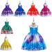 KYAIGUO Kids Toddler Girls Christmas Princess Dresses Santa Claus Snow Birthday Party Dance Gown Formal Performance Outfit Dress Special Occasion Dress 3-10 Years Old