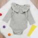 Daqian Baby Girl Clothes Clearance Toddler Infant Baby Boys Girls Ruffles Romper Jumpsuit Outfits Clothing Toddler Girl Clothes Clearance Gray 6-12 Months