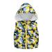 HIBRO Toddler Boy Outfits Toddler Kids Baby Girls Boys Sleeveless Camouflage Hooded Windproof Warm Waistcoat Coat