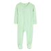 QIANGONG Baby Boys One-piece Pajamas Solid Baby Boys One-piece Pajamas Crew Neck Long Sleeve Baby Boys One-piece Pajamas Green 18-24 Months