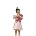 FOCUSNORM Princess Summer Baby Girls Dress Ruffles Sleeve Solid Backless Bowknot Knee Length A-Line Dress