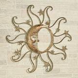 Sun and Moon Wall Art Tarnished Gold 30â€�Dia.x1â€�D