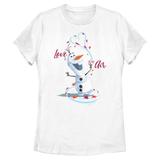 Women's Mad Engine White Frozen Valentine's Day T-Shirt