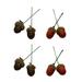 20pcs/Set Simulation Lifelike Acorn Set DIY False Nuts Photo Props Home Kitchen Christmas Tree Decor (Light and Dark for Each 10pcs/Set)