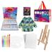 Carevas Art Drawing Set Brushes/Paint Smock Color Art Set 24 6 Brushes/Paint Smock Kids Art Set Colors Paint 6 39Pcs Kids Art 24 Vint Colors 24 Vibrant Colors Paint 6 Brushes/Paint Set Kids 39Pcs