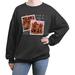 Women's Mad Engine Charcoal Outer Banks Valentine's Day Fleece Crewneck Sweatshirt