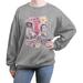 Women's Mad Engine Heather Gray Outer Banks Valentine's Day Fleece Crewneck Sweatshirt