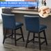 Set of 2 Modern PU Leather Swivel Hight Back Bar Stools with Nailhead