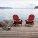 Arden Selections Oceantex Outdoor Plush Modern Tufted Adirondack Cushion, 2 Pack, 20 x 18