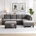 L-Shaped Sectional Sofa with Chaise Lounge and Storage Ottoman