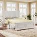 Traditional Style Wooden Full Size Platform Bed, Headboard and Footboard with Decorative Fretwork