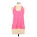 Nike Active Tank Top: Pink Color Block Activewear - Women's Size Large