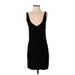 Theory Casual Dress - Mini V Neck Sleeveless: Black Print Dresses - Women's Size P