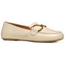 "Loafer GEOX ""D PALMARIA J"" Gr. 39, beige (sandfarben) Damen Schuhe Slip ons Slipper, Festtagsschuh mit stylischer Zierschnalle, schmale Form"