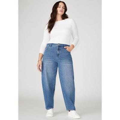 Plus Size Women's The Barrel Jean by ELOQUII in Me...