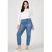 Plus Size Women's The Leigh Super Stretch Slim Jean by ELOQUII in Dark Wash Denim (Size 30)