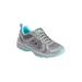 Plus Size Women's The Hillcrest Walking Trail Sneaker by Skechers in Grey Blue Wide (Size 7 1/2 W)