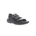 Wide Width Women's Breezy Walker Sandal by Propet in Black (Size 12 W)