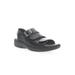 Wide Width Women's Breezy Walker Sandal by Propet in Black (Size 10 W)