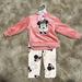 Disney Matching Sets | Disneys Baby Girls Minnie Outfit. Nwt. Size 24 Months | Color: Pink | Size: 24mb
