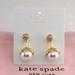 Kate Spade Jewelry | Kate Spade Golden Acorn Pearl Drop Earrings (With Dust Bag) Brand New | Color: Gold/White | Size: Os