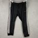 Adidas Pants & Jumpsuits | Adidas Track Pants Womens Xl Black White Stretch Wide Leg Ankle Cuff Relaxed | Color: Black | Size: Xl